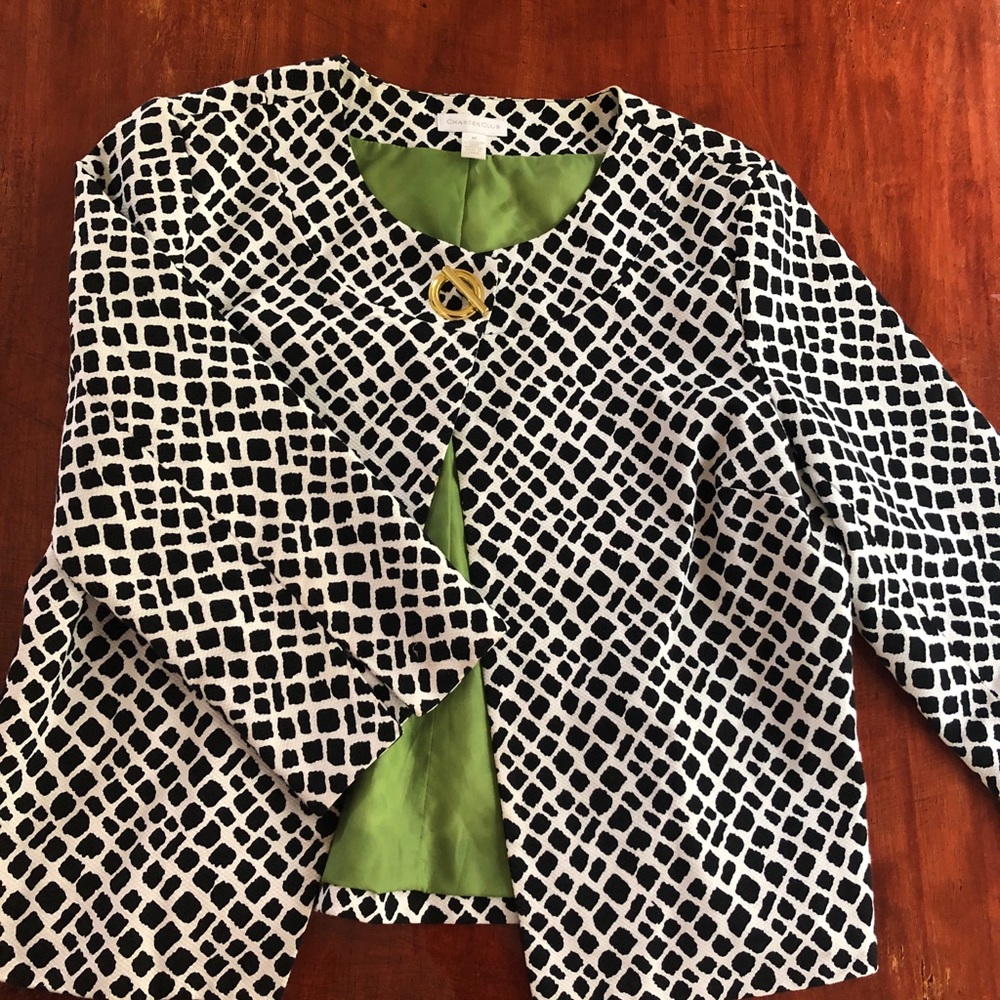 Women’s blazer. CHARTER CLUB. Black/white.